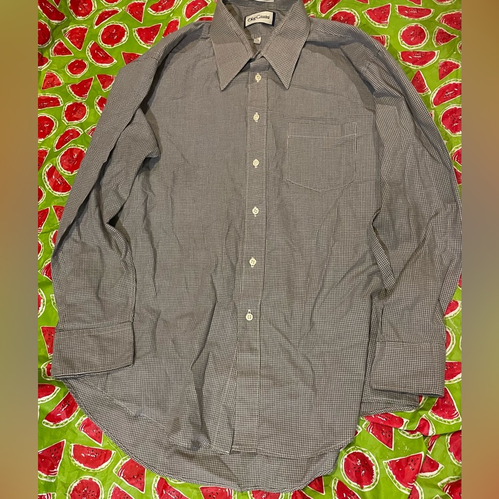 Vintage Oleg Cassini men’s button down shirt 165 L